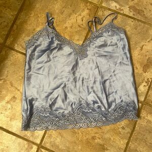 Silky lace blue/purple camisole top